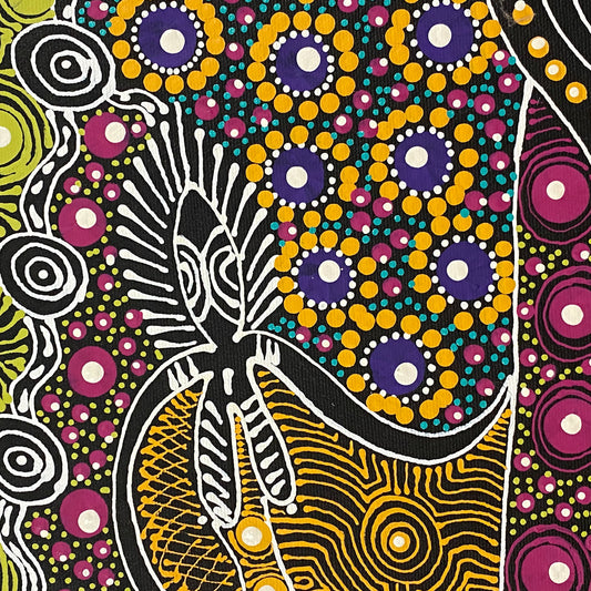 
Colleen Wallace, Colleen nungarrayi, colleen nungari, traditional art, contemporary art, altyere aboriginal art, aboriginal art, indigenous art, Australian art, dot painting, dot art work, art, artwork, art for sale, Ltyentye Apurte, painting, painting for sale, wall art, art gallery, Darwin gallery, northern territory, santa Teresa, décor, interior décor, interior design, dot painting, office décor, dot art, art collector, famous artist, dreamings, colour, colourful, intricate, Dream time sisters,

