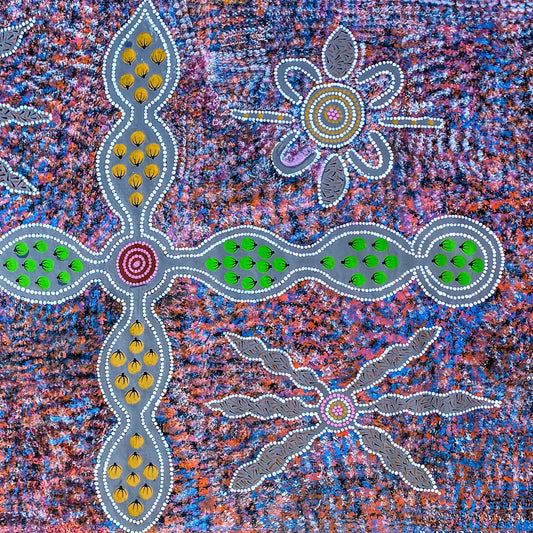 Doreen Dickson Dixon Nakamarra 
#DoreenDixon #DoreenNakamarra #Willowra #Wirliyajarrayi #Warlipiri  #CaveDreaming #indigneous artist #aboriginal art #australian art #art for sale #painting for sale #art collector #innovative   #contemporary indigenous art #traditionalart #dreaming #altyerre aborigial art #art gallery #darwin gallery #art décor #interior design #family owned business #EthicallySourcedArt #direct from the artist #originalart #art #painting #wallart #homeart #officeart #unique art #DN196
