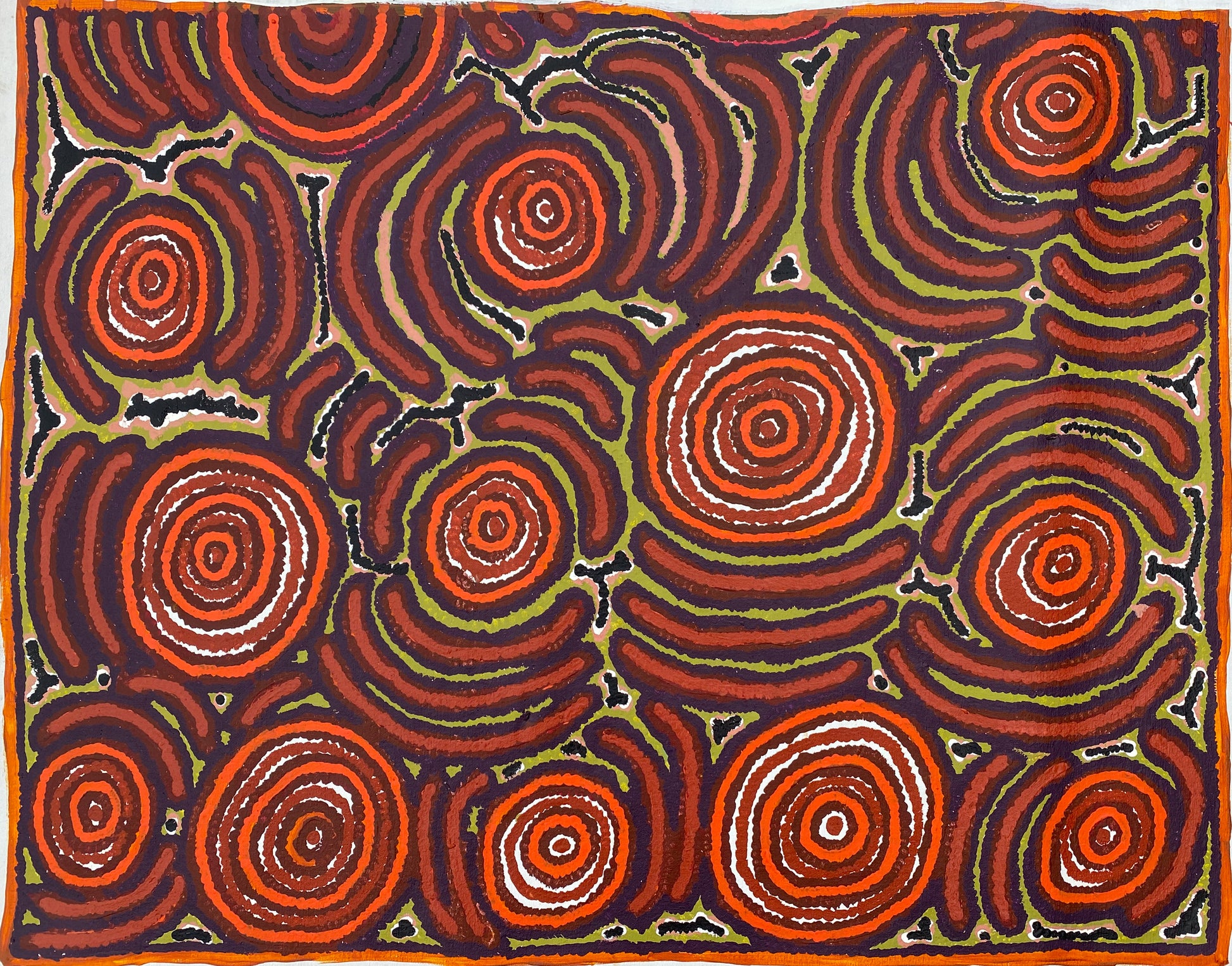 Kunbry Peipei Pitjantjatjara Indigenous art Aboriginal Art Australian Art Symbolic art Symbolism Iconography Art story Secret Knowledge 