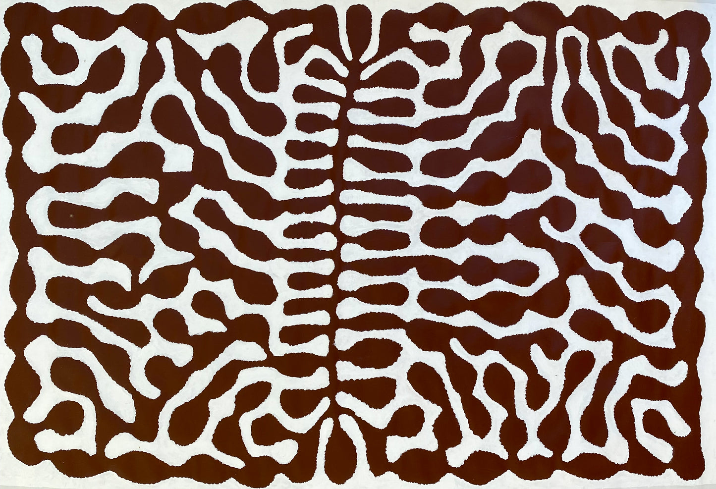 Mitjili Naparrula Watiya Tjuta Indigenous Art Aboriginal Art Australian Art Contemporary Art White Brown Large Painting 