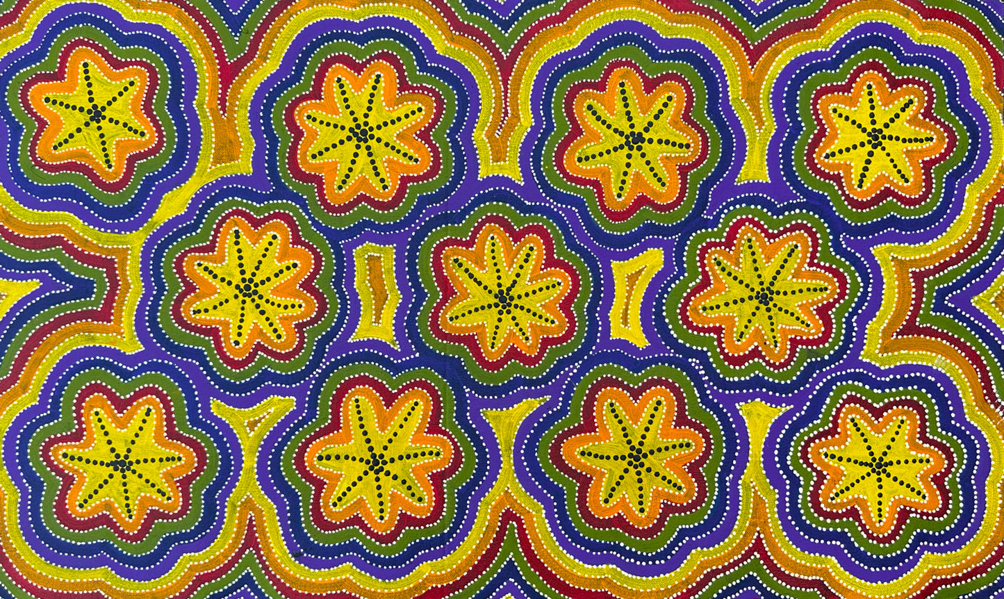 Marie Ryder Napangardi Santa Teresa Ltyentye Apurte Eastern Arrernte Eastern Aboriginal Art Indigenous Art Aboriginal Art Australian Art Bush Flowers Dot Art Painting Contemporary