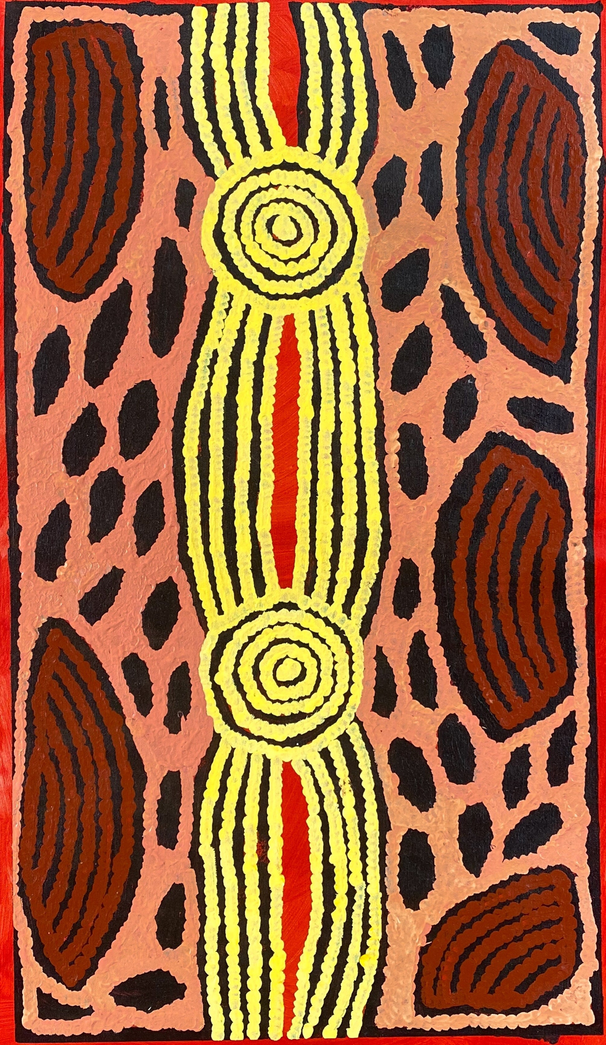 Ningura Naparrula Gibson + Pintupi + Indigenous Art + Aboriginal Art + Traditional Art + Australian Art + Iconography + Symbolism + Darwin Based Gallery + Art Story + Art + Painting 