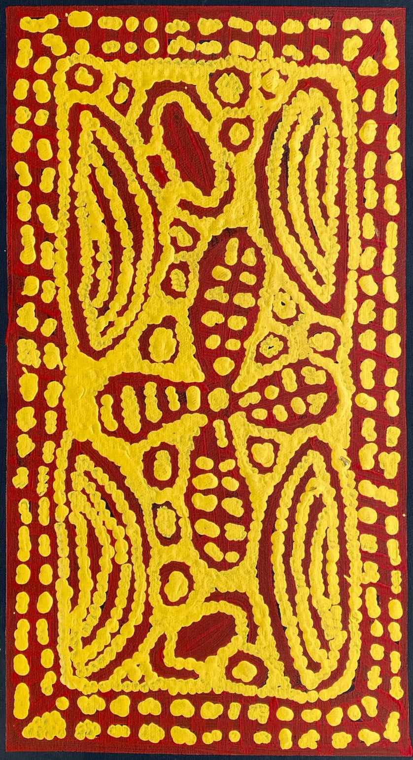 Ningura Naparrula Gibson + Pintupi + Indigenous Art + Aboriginal Art + Traditional Art + Australian Art + Iconography + Symbolism + Darwin Based Gallery + Art Story + Art + Painting 