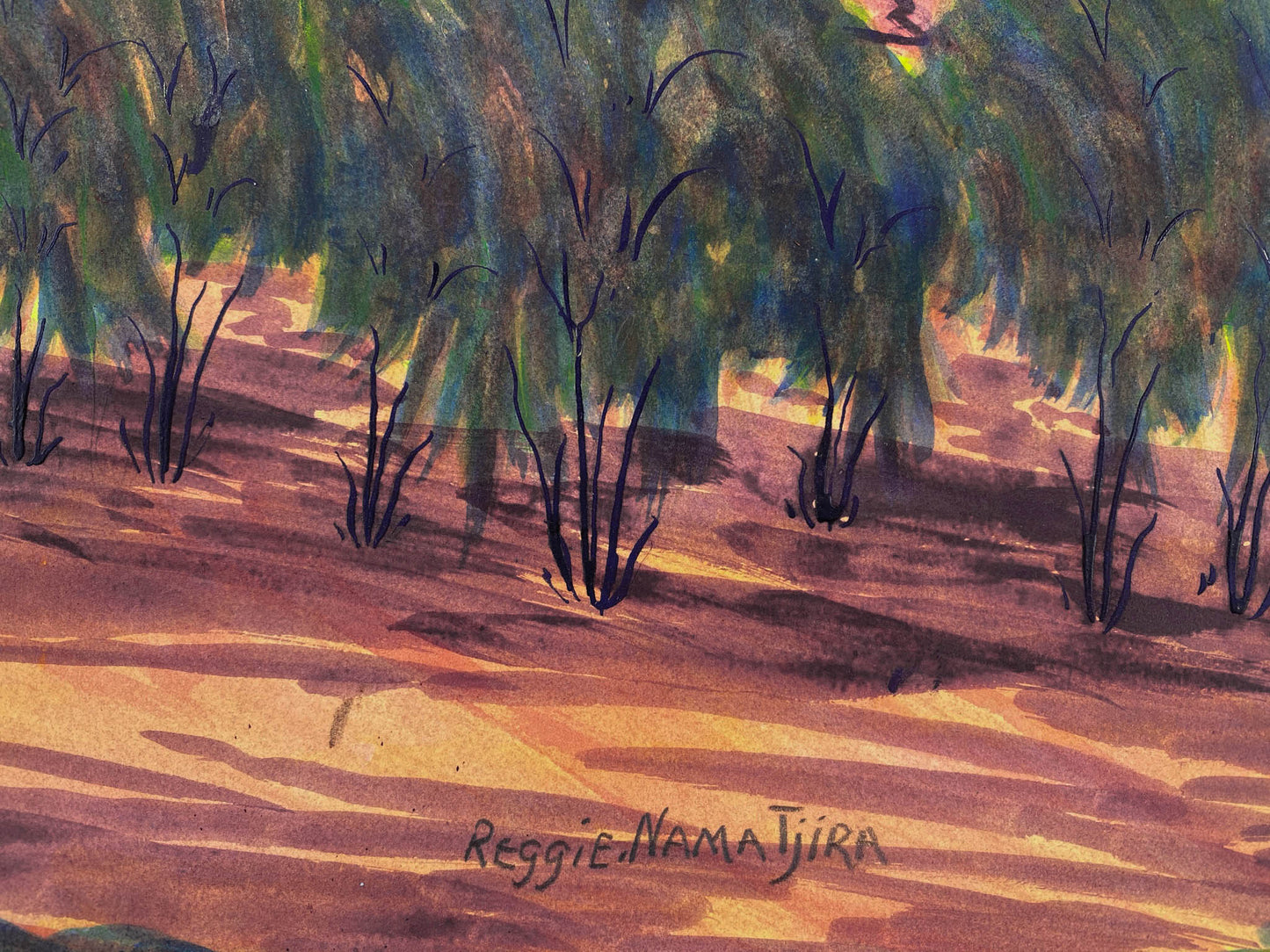REGGIE (REGINALD) NAMATJIRA - Central Australian Landscape