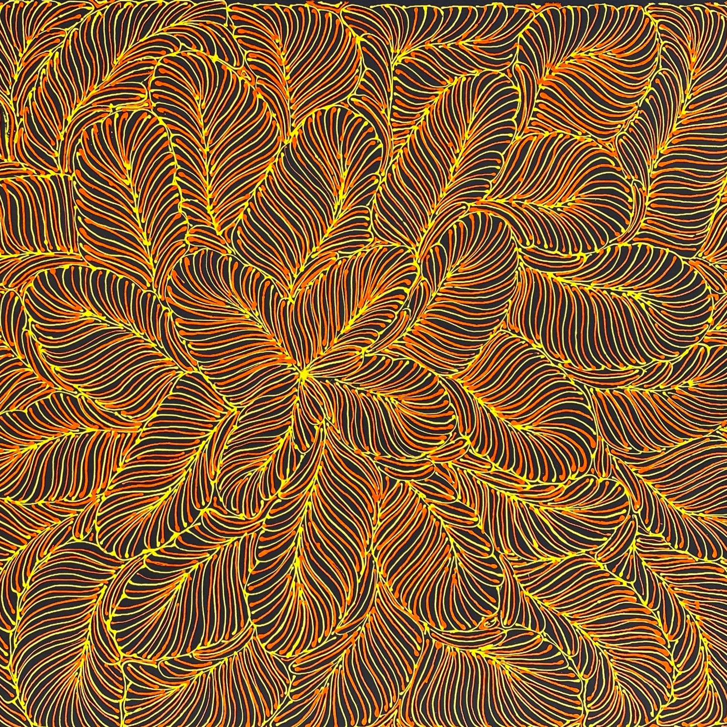 Rosemary Pitjara Petyarre Bush Yam Leaves Indigneous Art Australian Art Aboriginal Art Leaves Utopia