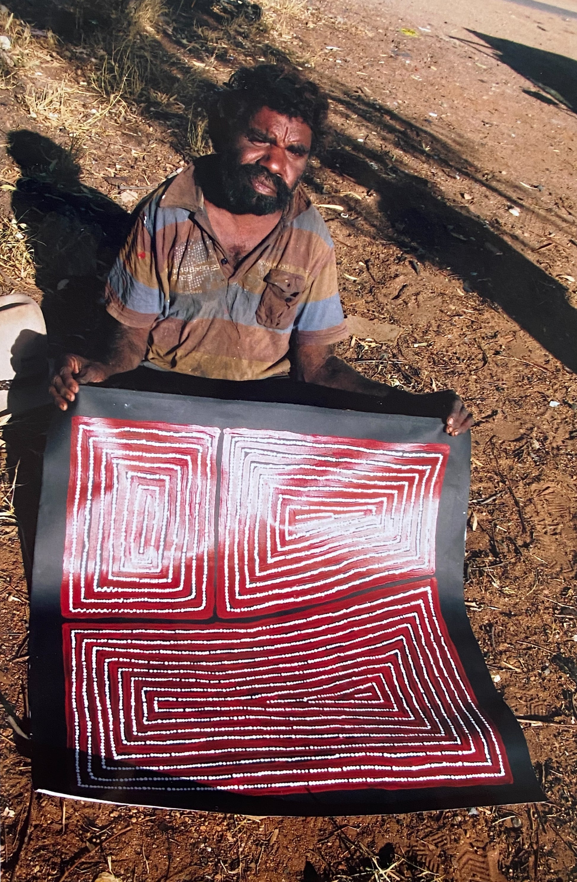 Thomas Tjapaltjarri Tamlik Tingari Indigenous Art Aboriginal Art Australian Art dot painting Art story Cultural Art Desert Art Pintupi Nine